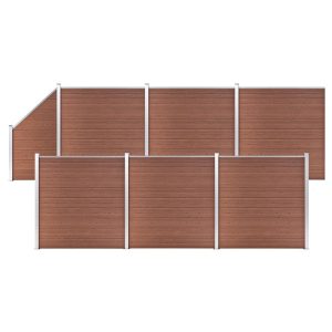 Panel Ogrodzeniowy Ogrodzenie Płot WPC 1138×186 cm Brązowy 870564 Panel Ogrodzeniowy Ogrodzenie Płot WPC 1138×186 cm Brązowy 870564