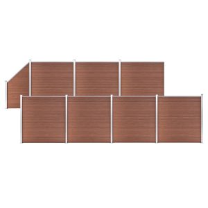 Panel Ogrodzeniowy Ogrodzenie Płot WPC 1311×186 cm Brązowy 870611 Panel Ogrodzeniowy Ogrodzenie Płot WPC 1311×186 cm Brązowy 870611