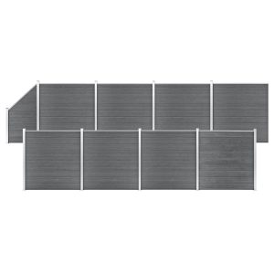 Panel Ogrodzeniowy Ogrodzenie Płot WPC 1484×186 cm Szary 870596 Panel Ogrodzeniowy Ogrodzenie Płot WPC 1484×186 cm Szary 870596