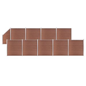 Panel Ogrodzeniowy Ogrodzenie Płot WPC 1657×186 cm Brązowy 870561 Panel Ogrodzeniowy Ogrodzenie Płot WPC 1657×186 cm Brązowy 870561