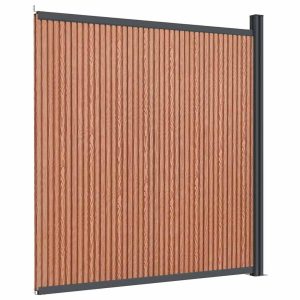 Panel Ogrodzeniowy Ogrodzenie Płot WPC 173×186 cm Brązowy 874412 Panel Ogrodzeniowy Ogrodzenie Płot WPC 173×186 cm Brązowy 874412