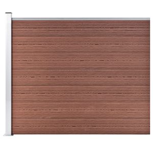 Panel Ogrodzeniowy Ogrodzenie Płot WPC 175×146 cm Brązowy 871007 Panel Ogrodzeniowy Ogrodzenie Płot WPC 175×146 cm Brązowy 871007