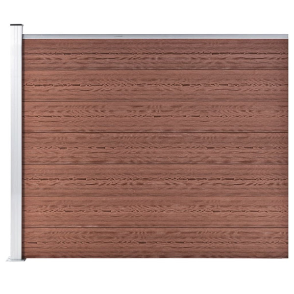 Panel Ogrodzeniowy Ogrodzenie Płot WPC 175x146 cm Brązowy 871007
