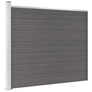 Panel Ogrodzeniowy Ogrodzenie Płot WPC 175×146 cm Szary 871024 Panel Ogrodzeniowy Ogrodzenie Płot WPC 175×146 cm Szary 871024