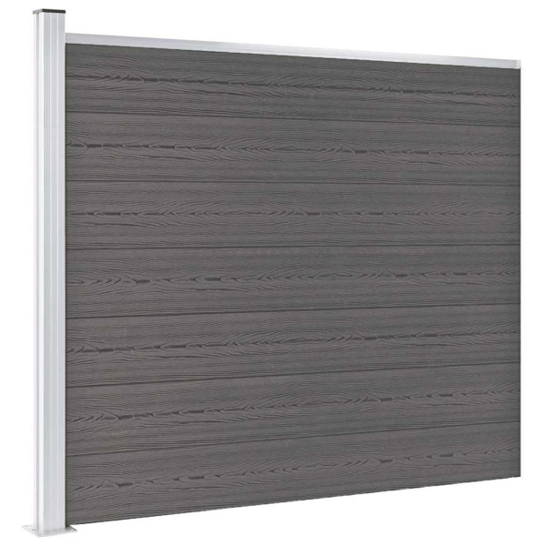 Panel Ogrodzeniowy Ogrodzenie Płot WPC 175x146 cm Szary 871024