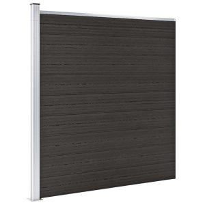 Panel Ogrodzeniowy Ogrodzenie Płot WPC 175×186 cm Czarny 870568 Panel Ogrodzeniowy Ogrodzenie Płot WPC 175×186 cm Czarny 870568