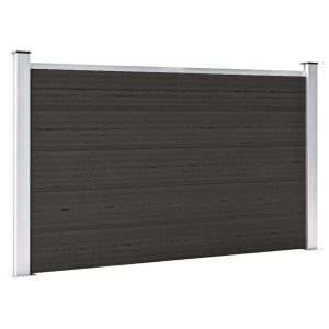 Panel Ogrodzeniowy Ogrodzenie Płot WPC 180×105 cm Czarny 870990 Panel Ogrodzeniowy Ogrodzenie Płot WPC 180×105 cm Czarny 870990