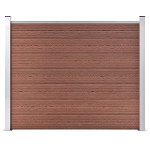 Panel Ogrodzeniowy Ogrodzenie Płot WPC 180×146 cm Brązowy 871097 Panel Ogrodzeniowy Ogrodzenie Płot WPC 180×146 cm Brązowy 871097
