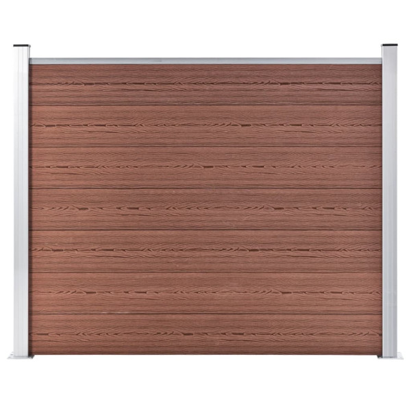 Panel Ogrodzeniowy Ogrodzenie Płot WPC 180x146 cm Brązowy 871097