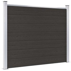 Panel Ogrodzeniowy Ogrodzenie Płot WPC 180×146 cm Czarny 871086 Panel Ogrodzeniowy Ogrodzenie Płot WPC 180×146 cm Czarny 871086