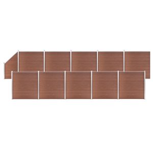 Panel Ogrodzeniowy Ogrodzenie Płot WPC 1830×186 cm Brązowy 870640 Panel Ogrodzeniowy Ogrodzenie Płot WPC 1830×186 cm Brązowy 870640