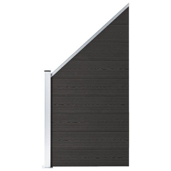 Panel Ogrodzeniowy Ogrodzenie Płot WPC 20,3x2 cm Czarny 870634