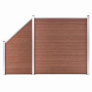 Panel Ogrodzeniowy Ogrodzenie Płot WPC 273×186 cm Brązowy 870562 Panel Ogrodzeniowy Ogrodzenie Płot WPC 273×186 cm Brązowy 870562