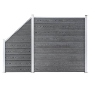Panel Ogrodzeniowy Ogrodzenie Płot WPC 273×186 cm Szary 870624