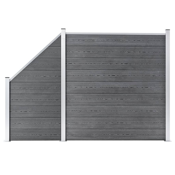 Panel Ogrodzeniowy Ogrodzenie Płot WPC 273x186 cm Szary 870624