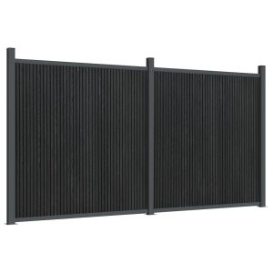 Panel Ogrodzeniowy Ogrodzenie Płot WPC 353×186 cm Szary 874392