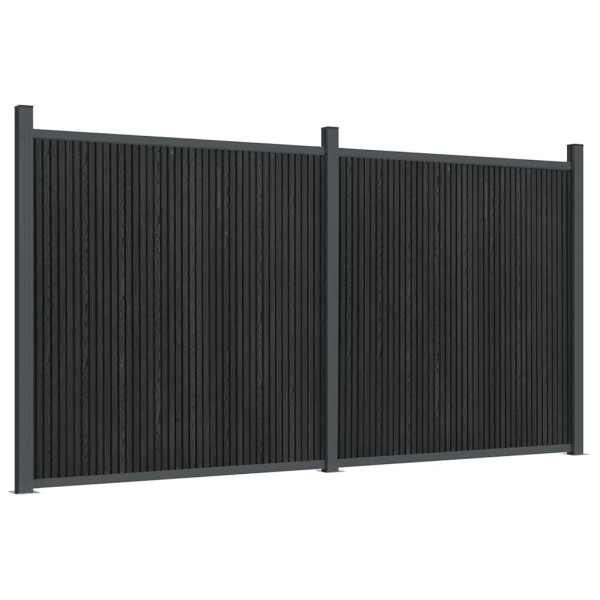 Panel Ogrodzeniowy Ogrodzenie Płot WPC 353x186 cm Szary 874392