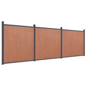 Panel Ogrodzeniowy Ogrodzenie Płot WPC 526×186 cm Brązowy 874405