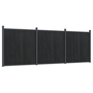 Panel Ogrodzeniowy Ogrodzenie Płot WPC 526×186 cm Szary 874378