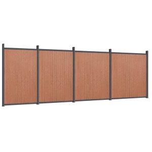 Panel Ogrodzeniowy Ogrodzenie Płot WPC 699×186 cm Brązowy 874429