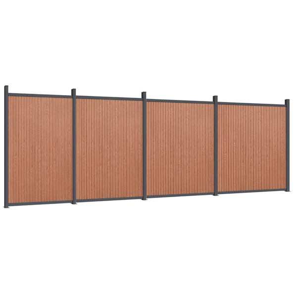 Panel Ogrodzeniowy Ogrodzenie Płot WPC 699x186 cm Brązowy 874429