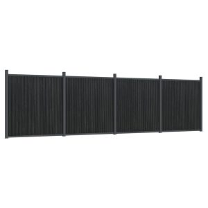 Panel Ogrodzeniowy Ogrodzenie Płot WPC 699×186 cm Szary 874421