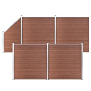 Panel Ogrodzeniowy Ogrodzenie Płot WPC 792×186 cm Brązowy 870603