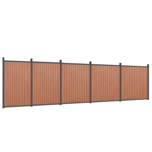 Panel Ogrodzeniowy Ogrodzenie Płot WPC 872×186 cm Brązowy 874344