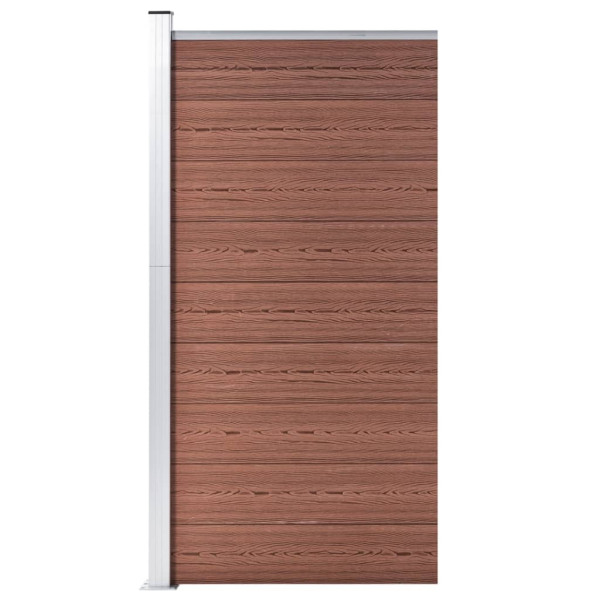 Panel Ogrodzeniowy Ogrodzenie Płot WPC 95x186 cm Brązowy 880515