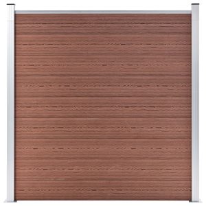 Panel Ogrodzeniowy Ogrodzenie Płot WPC 965×186 cm Brązowy 870591