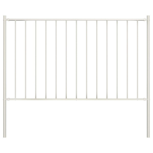 Panel Ogrodzeniowy Ogrodzenie Płot Ze Słupkami Stal 1,81x1,25 m Biały 871099