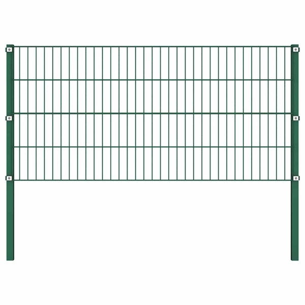 Panel Ogrodzeniowy Ogrodzenie Płot Ze Słupkami Żelazo 176,5x80 cm Zielony 874395