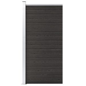 Panel ogrodzeniowy Szary Kompozyt drewniano-plastikowy vidaXL 250221