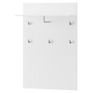 Panel ścienny 79 cm z 6 wieszakami biały 985120 Panel ścienny 79 cm z 6 wieszakami biały 985120