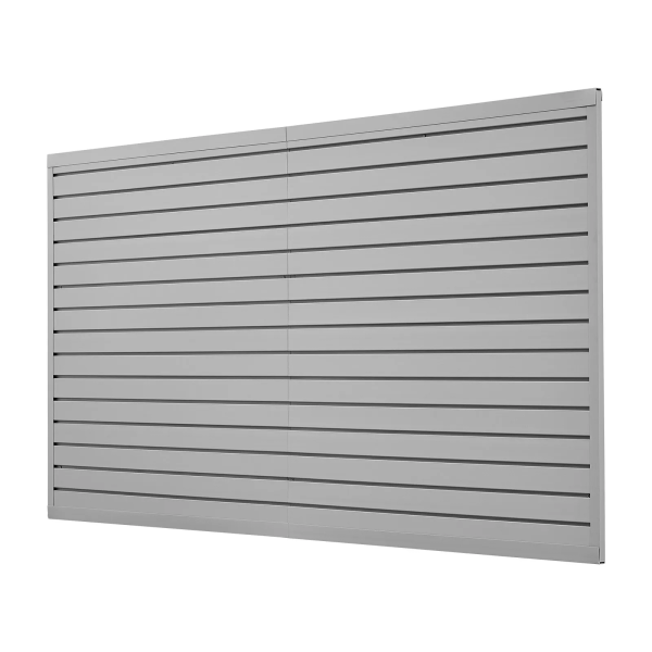 Panel ścienny PVC 240x122,5 cm z akcesoriami szary do garażu i ekspozycji 964516