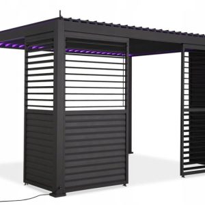 Panel Żaluzjowy 123,5 cm Regulowany Osłona do Pergoli PREMIUM 4m 941561