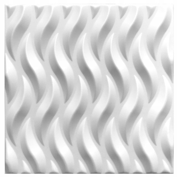 Panele Ścienne 3D Białe Kasetony Sufitowe Piankowe Dekoracyjne Ogień 50X50 713574