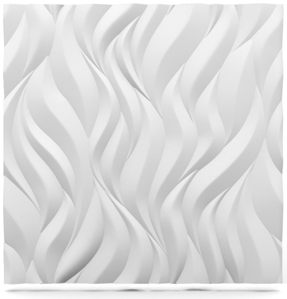 Panele Ścienne 3D Dekoracyjne Styropianowe Grube Płomienie 60X60Cm 713594