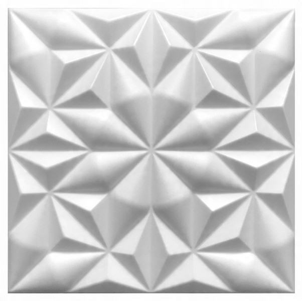Panele Ścienne 3D Kasetony Sufitowe Białe Onyx 713675