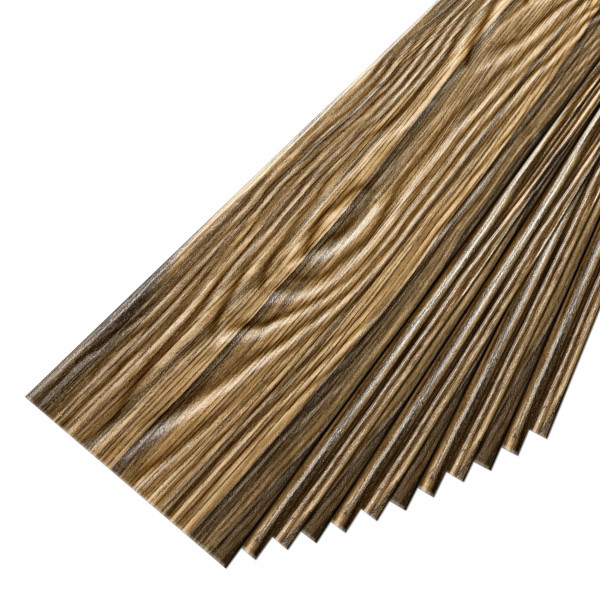 Panele Ścienne 3D Kasetony Sufitowe Stare Drewno Deska Ciemna P4-13 - 2M2 753822