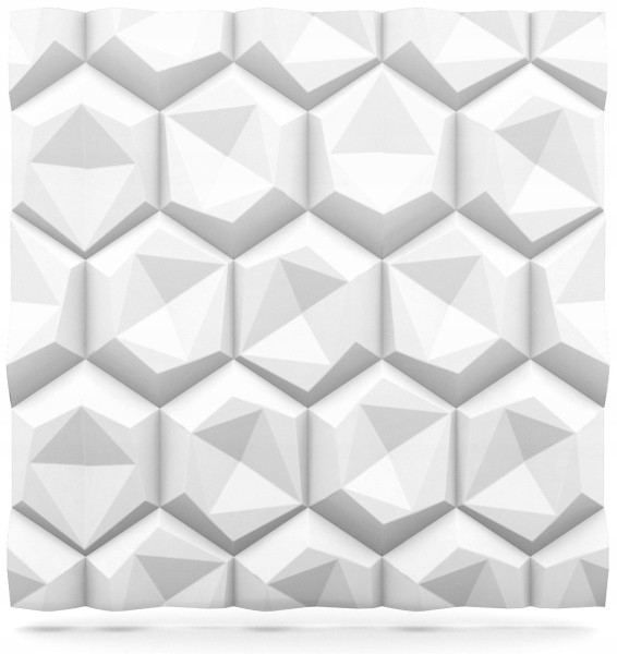 Panele Ścienne 60X60 Styropianowe Dekoracyjne 3D Geometryczne Hexagony 713665