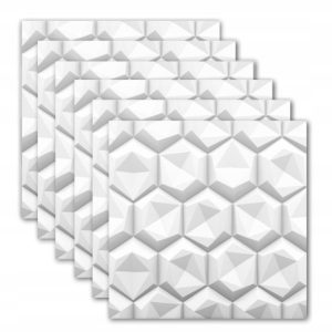 Panele Ścienne Hexagony 3D 60X60 6Szt.=2,16M2 713691 Panele Ścienne Hexagony 3D 60X60 6Szt.=2,16M2 713691