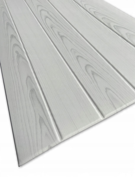 Panele Ścienne Kasetony Szare Drewno Deska Sosna Srebrna 100X50Cm - 02Xl 713596