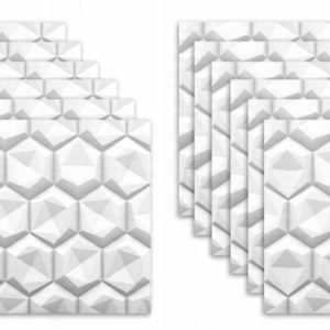 Panele Ścienne Styropianowe 3D 60X60 Hexagony 12X 713689 Panele Ścienne Styropianowe 3D 60X60 Hexagony 12X 713689