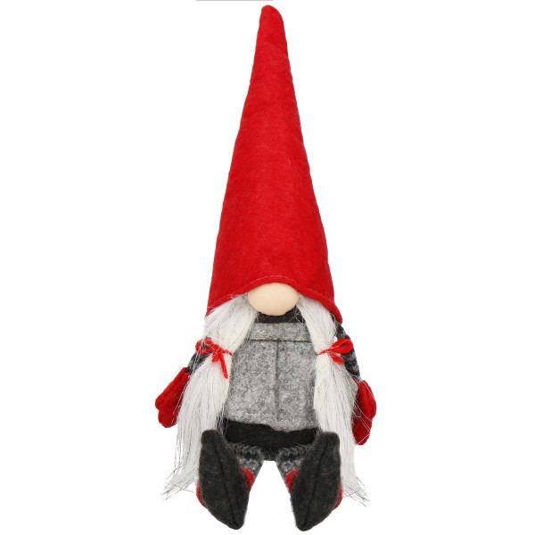 Pani skrzat 38 cm krasnal świąteczny, gnom siedzący 347611