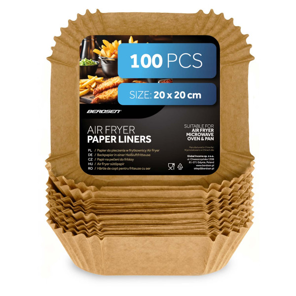 Papier do pieczenia Berdsen wkładki do frytkownicy 100 szt. 20 cm 364905 838133