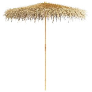 Parasol bambusowy z pokryciem z liści bananowca 210 cm 939048 Parasol bambusowy z pokryciem z liści bananowca 210 cm 939048