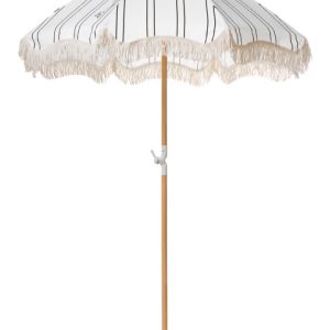 Parasol ogrodowy 155 cm MONDELLO Biały/czarny 736511 Parasol ogrodowy 155 cm MONDELLO Biały/czarny 736511