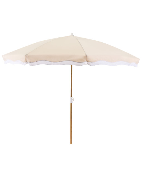 Parasol ogrodowy 232 cm stal beżowy 802913