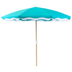 Parasol ogrodowy 232 cm stal turkusowy 802912